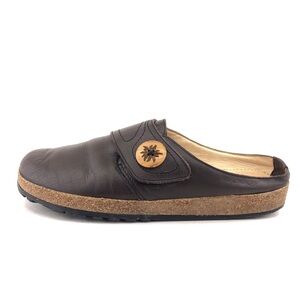 Haflinger Charlotte Bavarian Brown Leather Clogs EUR 42